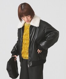 Ray BEAMS | フェイクレザー ナカワタボマー ブルゾン(ブルゾン)