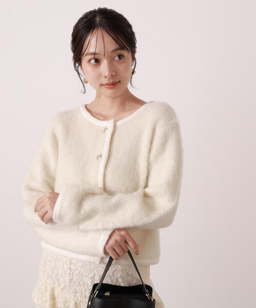 PROPORTION BODY DRESSING（プロポーションボディドレッシング）の「シャギーニットジャケット / 1215274003（カーディガン/ボレロ・レディース・オフホワイト/ベージュ系その他・FREE）」の5枚目の写真