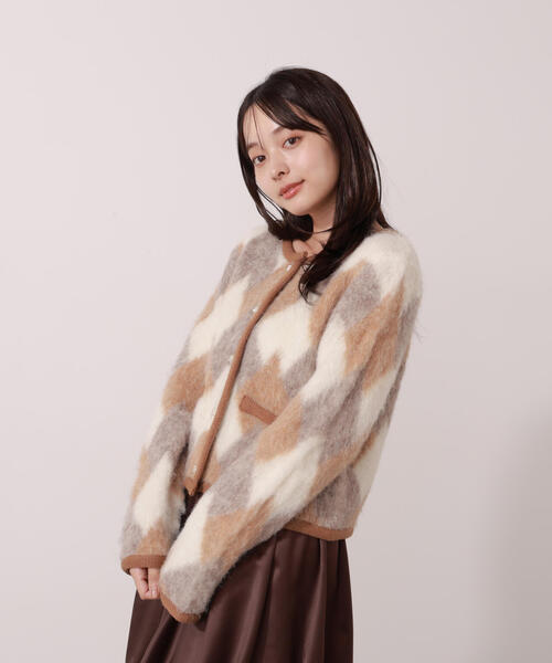 PROPORTION BODY DRESSING（プロポーションボディドレッシング）の「シャギーニットジャケット / 1215274003（カーディガン/ボレロ・レディース・オフホワイト/ベージュ系その他・FREE）」の13枚目の写真