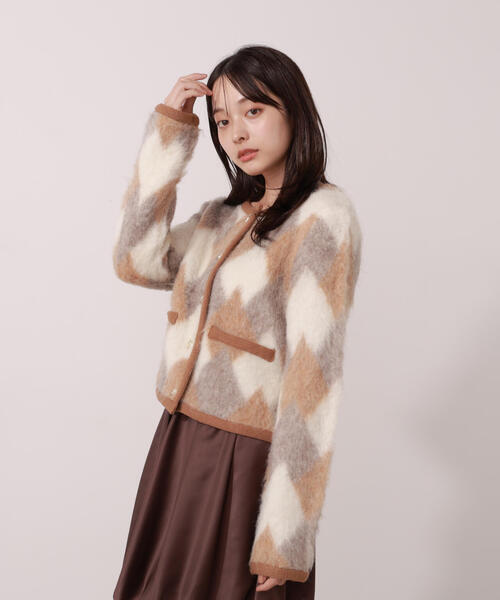 PROPORTION BODY DRESSING（プロポーションボディドレッシング）の「シャギーニットジャケット / 1215274003（カーディガン/ボレロ・レディース・オフホワイト/ベージュ系その他・FREE）」の15枚目の写真