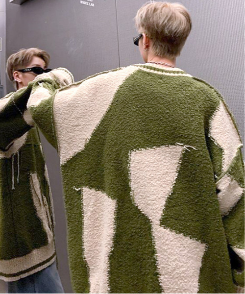 セール】【FVLMEN】switching remake knit pullover/切替 リメイク