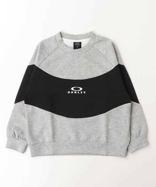 OAKLEY(オークリー)の「オークリー YTR QD FLEECE BLOCK CREW 10.0(スウェット・キッズ・グレー/ブラック×グレー・130cm/140cm/150cm/160cm)」の2枚目の写真