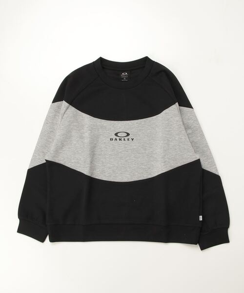 OAKLEY(オークリー)の「オークリー YTR QD FLEECE BLOCK CREW 10.0(スウェット・キッズ・グレー/ブラック×グレー・130cm/140cm/150cm/160cm)」の1枚目の写真