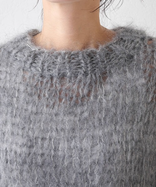 ★★Kitaku★★新品　Whim Gazetteハンドクルーニット★★ Whim Gazette ニット セーター ハンドクルーニットプルオーバー