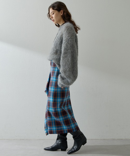 Whim Gazette（ウィムガゼット）の「ハンドクルーニットプルオーバー（ニット/セーター・レディース・ライトグレー/スカイブルー/ベビーピンク・FREE）」の8枚目の写真