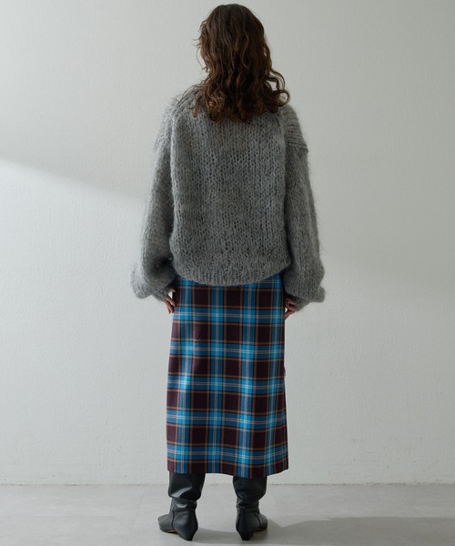 Whim Gazette（ウィムガゼット）の「ハンドクルーニットプルオーバー（ニット/セーター・レディース・ライトグレー/スカイブルー/ベビーピンク・FREE）」の9枚目の写真