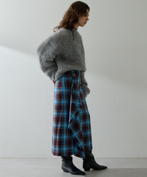 Whim Gazette（ウィムガゼット）の「ハンドクルーニットプルオーバー（ニット/セーター・レディース・ライトグレー/スカイブルー/ベビーピンク・FREE）」の12枚目の写真