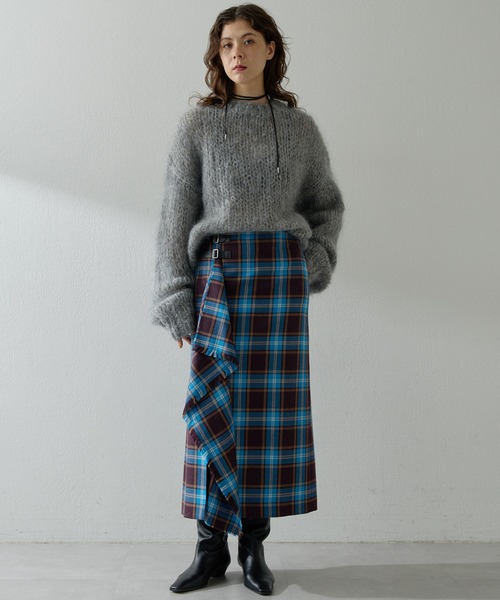 Whim Gazette（ウィムガゼット）の「ハンドクルーニットプルオーバー（ニット/セーター・レディース・ライトグレー/スカイブルー/ベビーピンク・FREE）」の13枚目の写真