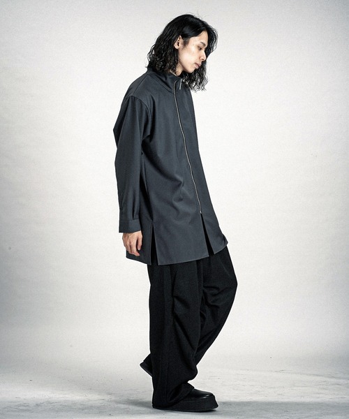 NO ID.（ノーアイディ）の「【NO ID.】Zip Long Shirt / ジップ ロング シャツ（シャツ/ブラウス・メンズ・ブラック/グレー/その他10・ONE SIZE）」の6枚目の写真