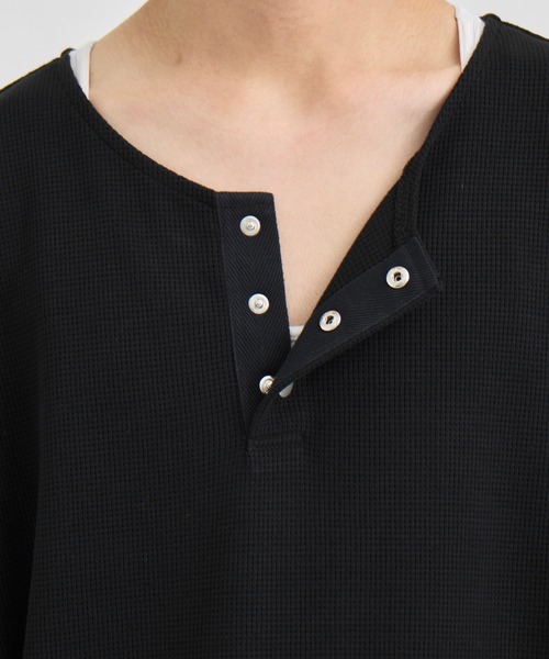 CONZ(コンズ)の「BALLON WIDE HENRY(Tシャツ/カットソー・メンズ・ブラック/グレー/ライトグレー・1/3/2)」の12枚目の写真