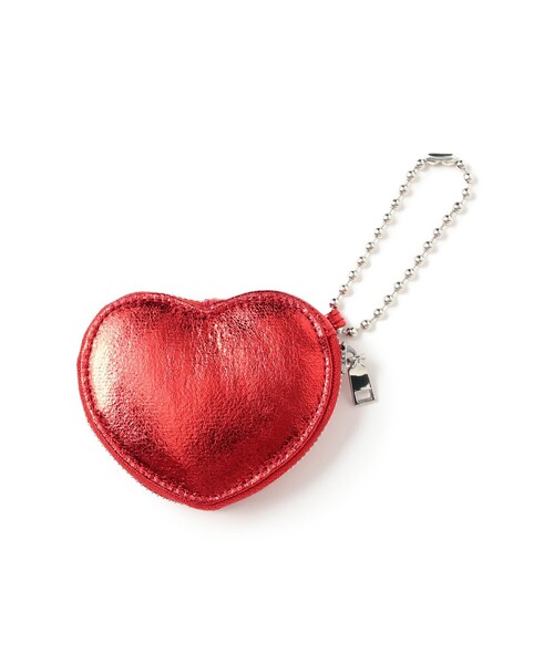 Ray BEAMS（レイビームス）の「ハート ポーチ（ポーチ・レディース・レッド/シルバー・ONE SIZE）」の3枚目の写真