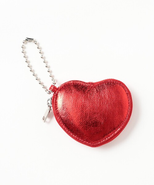 Ray BEAMS（レイビームス）の「ハート ポーチ（ポーチ・レディース・レッド/シルバー・ONE SIZE）」の4枚目の写真
