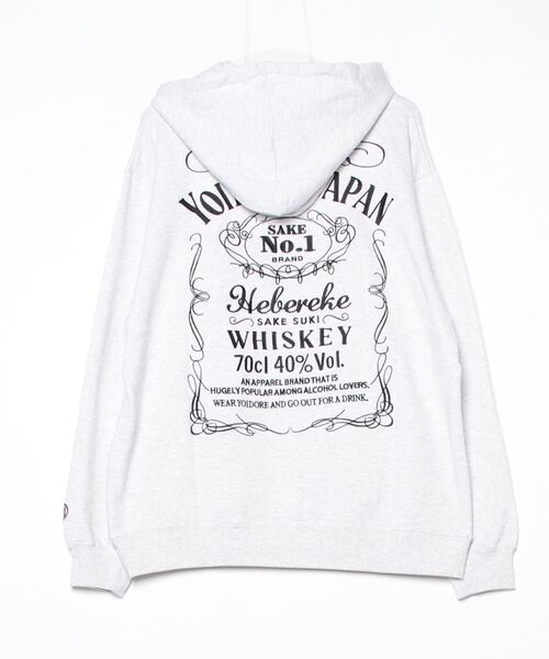 CORPUS　SELECT（コーパストーキョー）の「【YOIDORE/酔いどれ】 ウイスキー プルオーバー スウェット パーカー（パーカー・メンズ・杢グレー/ブラック/グリーン・XL/L/M）」の4枚目の写真
