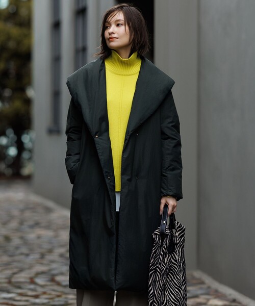 ADS ダウン ショールカラーロングコート（ダウンジャケット/コート