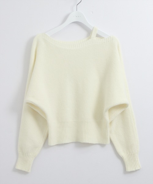 STAY MOTION（ステイモーション）の「【WEB限定】ワンショルダーニットトップス［韓国ファッション カジュアル］≪AW新作≫（ニット/セーター・レディース・グレー/アイボリー/ネイビー・F）」の11枚目の写真