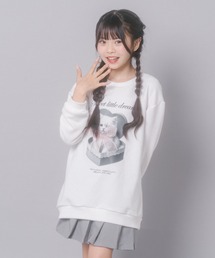 URBAN CHERRY（アーバンチェリー）の「【CHIPIE/シピ】オーバーサイズシアーリボンキャットプリントミニワンピース（ワンピース）」