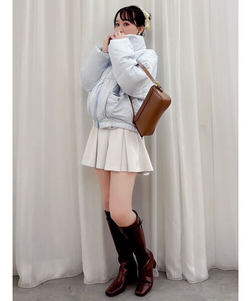 dazzlin（ダズリン）の「ボックスプリーツカットミニスカート（スカート・レディース・ブラック/オフホワイト/グレー・SMALL/MEDIUM）」の13枚目の写真