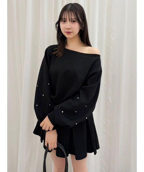 dazzlin（ダズリン）の「ボックスプリーツカットミニスカート（スカート・レディース・ブラック/オフホワイト/グレー・SMALL/MEDIUM）」の20枚目の写真