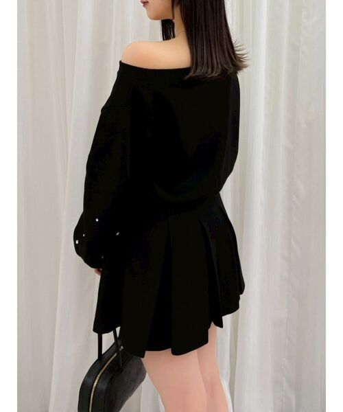 dazzlin（ダズリン）の「ボックスプリーツカットミニスカート（スカート・レディース・ブラック/オフホワイト/グレー・SMALL/MEDIUM）」の22枚目の写真