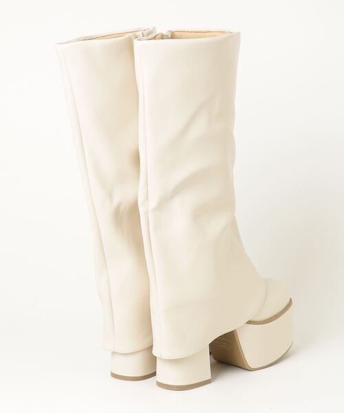 セール】ヨースケYOSUKEウィメンズ厚底レッグカバーロングブーツ