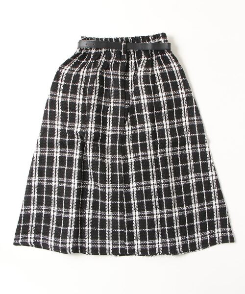 a lot of love（ア ロット オブ ラブ）の「フロントボタン ツイードチェックスカート（スカート・レディース・ホワイト/ブラック・FREE）」の11枚目の写真
