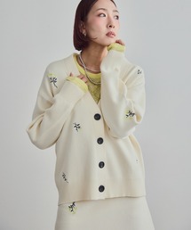 LHELBIE | 【洗える】刺繍ニットカーディガン(カーディガン/ボレロ)