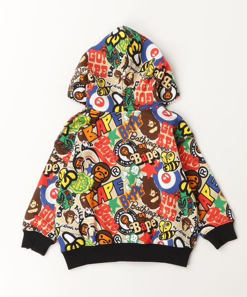 A BATHING APE（アベイシングエイプ）の「BAPE MILO ASSORTED RELAXED FIT ZIP HOODIE（パーカー・キッズ・マルチ・140/100/130/90/110）」の4枚目の写真
