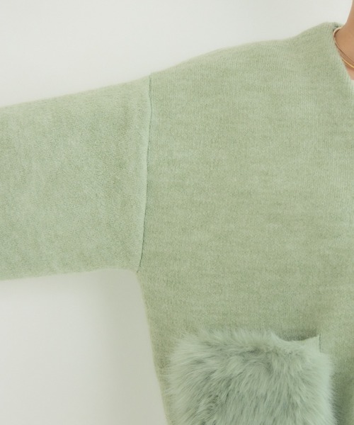 KATHARINE ROSS（キャサリンロス）の「【KATHARINE ROSS】7Gダブルフェイスファーショートジャケット（ノーカラージャケット・レディース・ブラック/ミント・MEDIUM）」の21枚目の写真