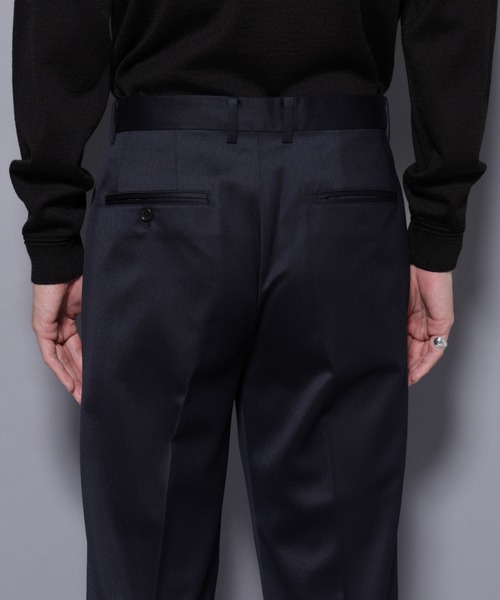 NANO universe（ナノユニバース）の「「Damerino Select」ウールシルクベネシャンパンツ（セットアップ可）（スラックス・メンズ・チャコール/ネイビー・S/M/L）」の21枚目の写真