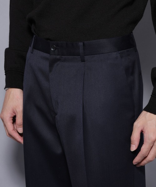 NANO universe（ナノユニバース）の「「Damerino Select」ウールシルクベネシャンパンツ（セットアップ可）（スラックス・メンズ・チャコール/ネイビー・S/M/L）」の20枚目の写真