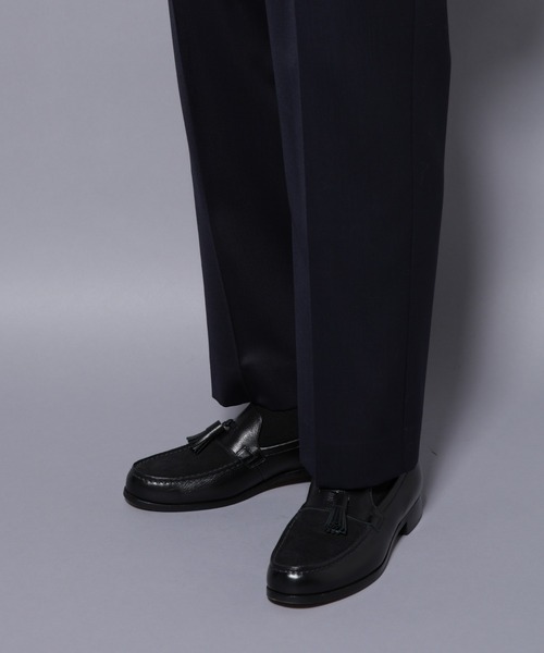 NANO universe（ナノユニバース）の「「Damerino Select」ウールシルクベネシャンパンツ（セットアップ可）（スラックス・メンズ・チャコール/ネイビー・S/M/L）」の22枚目の写真