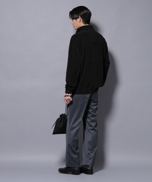 NANO universe（ナノユニバース）の「「Damerino Select」ウールシルクベネシャンパンツ（セットアップ可）（スラックス・メンズ・チャコール/ネイビー・S/M/L）」の8枚目の写真