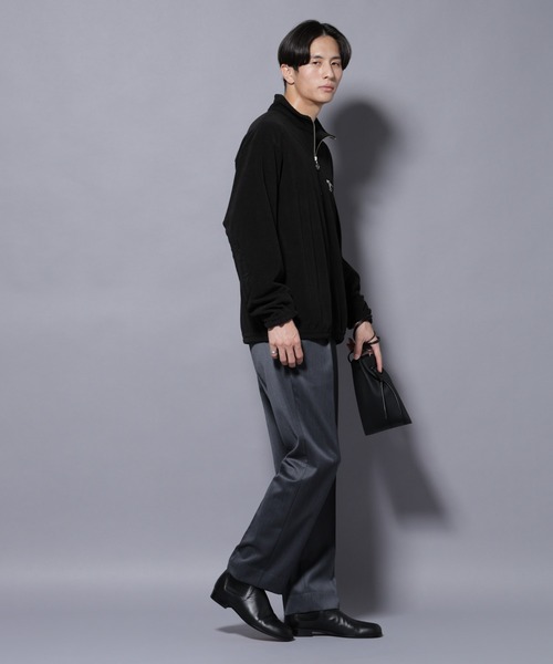 NANO universe（ナノユニバース）の「「Damerino Select」ウールシルクベネシャンパンツ（セットアップ可）（スラックス・メンズ・チャコール/ネイビー・S/M/L）」の6枚目の写真