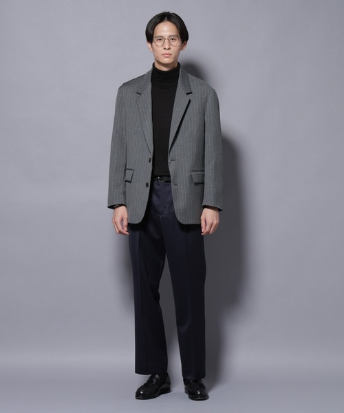 NANO universe（ナノユニバース）の「「Damerino Select」ウールシルクベネシャンパンツ（セットアップ可）（スラックス・メンズ・チャコール/ネイビー・S/M/L）」の11枚目の写真