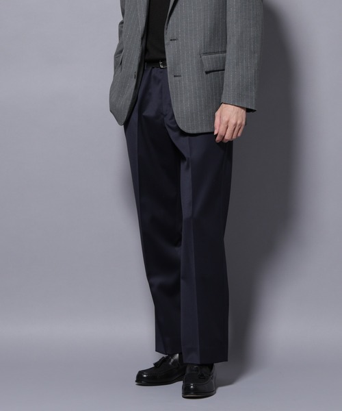 NANO universe（ナノユニバース）の「「Damerino Select」ウールシルクベネシャンパンツ（セットアップ可）（スラックス・メンズ・チャコール/ネイビー・S/M/L）」の10枚目の写真