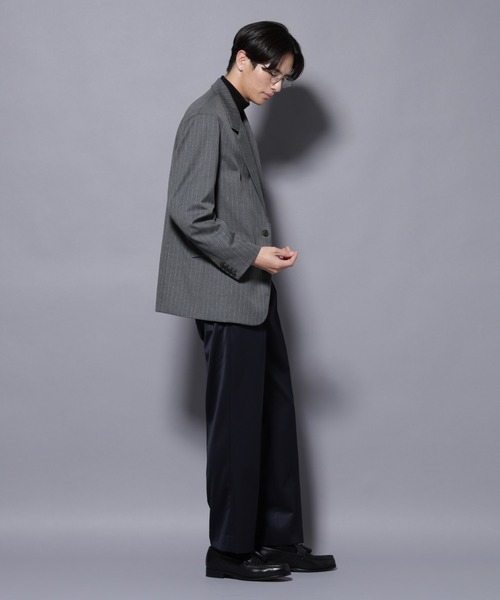 NANO universe（ナノユニバース）の「「Damerino Select」ウールシルクベネシャンパンツ（セットアップ可）（スラックス・メンズ・チャコール/ネイビー・S/M/L）」の15枚目の写真