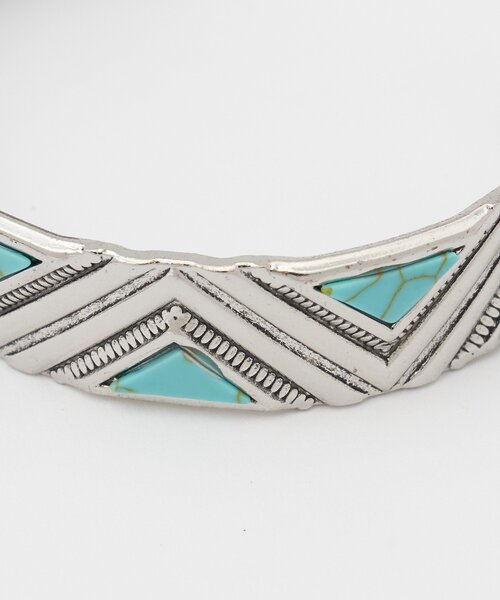 CIAOPANIC（チャオパニック）の「トライアングルカットターコイズバングル（ブレスレット・レディース・シルバー・FREE）」の5枚目の写真