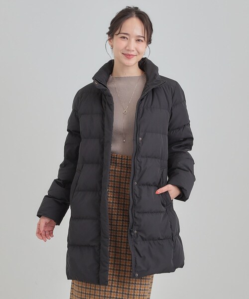 セール】【洗濯機可/S-LL】フェイクファーフード ロングダウン（ダウン