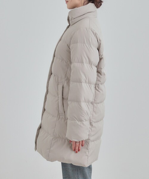洗濯機可/撥水】フェイクファーフード ロングダウン（ダウンジャケット