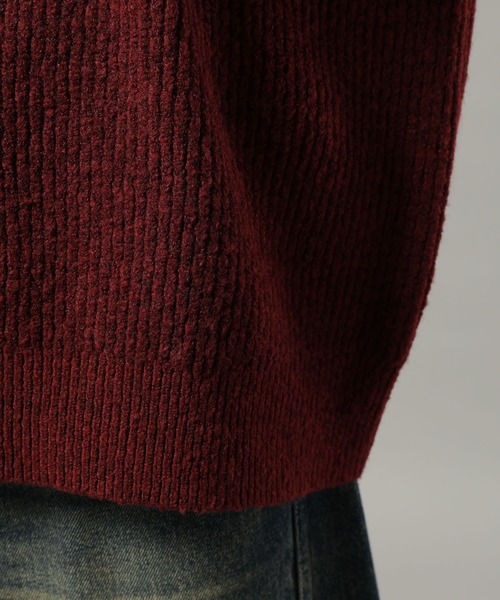 RAGEBLUE（レイジブルー）の「【WOOLMOCH】TURTLE NECK KNIT / 【ウールモッチ】タートルネックニット（ニット/セーター・メンズ・レッド/ブラック・LARGE/MEDIUM）」の17枚目の写真