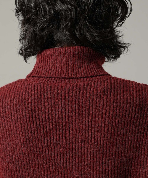 RAGEBLUE（レイジブルー）の「【WOOLMOCH】TURTLE NECK KNIT / 【ウールモッチ】タートルネックニット（ニット/セーター・メンズ・レッド/ブラック・LARGE/MEDIUM）」の20枚目の写真