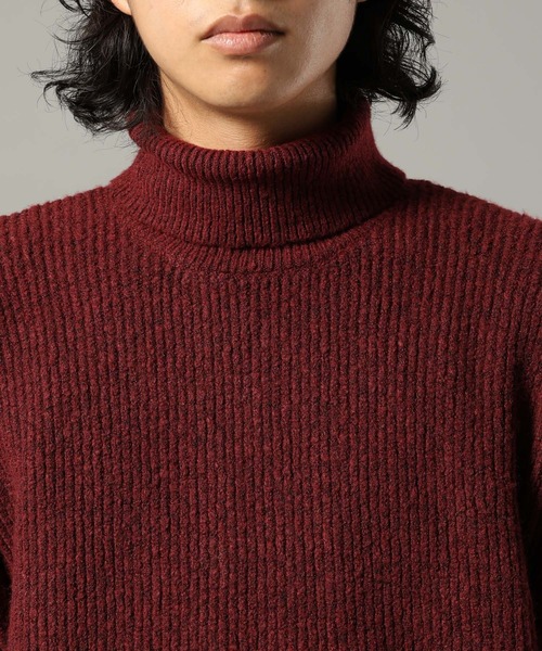 RAGEBLUE（レイジブルー）の「【WOOLMOCH】TURTLE NECK KNIT / 【ウールモッチ】タートルネックニット（ニット/セーター・メンズ・レッド/ブラック・LARGE/MEDIUM）」の19枚目の写真