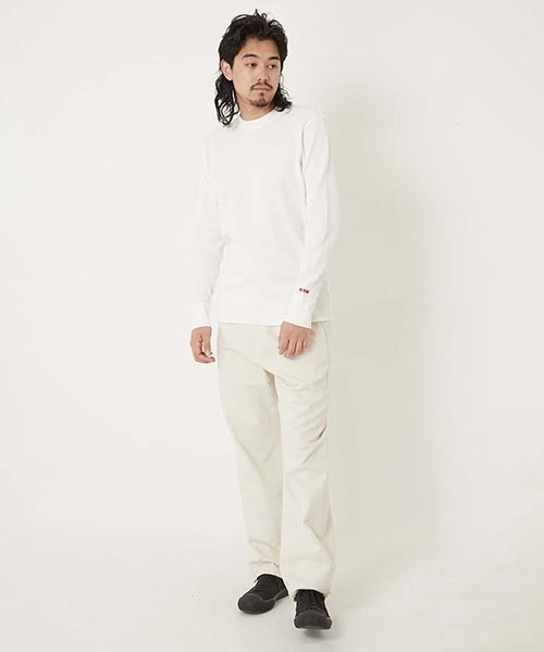 HOLLYWOOD RANCH MARKET(ハリウッドランチマーケット)の「Hanes × HRM EXCLUSIVE エンブロイダリーサーマル 2パックTシャツ(Tシャツ/カットソー・メンズ・ネイビー/ブラック・M/XL/S/XS/L)」の17枚目の写真