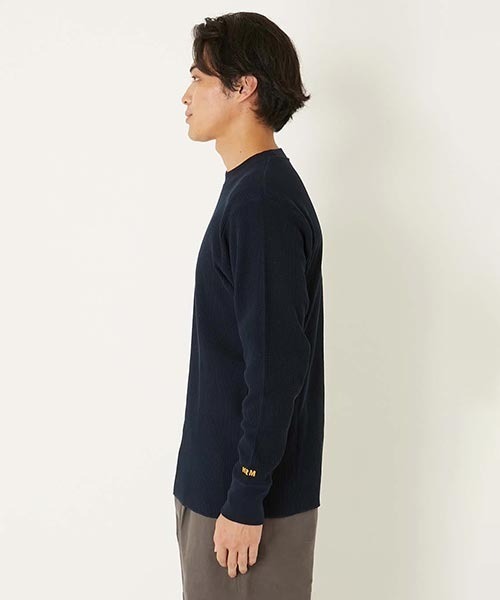 HOLLYWOOD RANCH MARKET(ハリウッドランチマーケット)の「Hanes × HRM EXCLUSIVE エンブロイダリーサーマル 2パックTシャツ(Tシャツ/カットソー・メンズ・ネイビー/ブラック・M/XL/S/XS/L)」の21枚目の写真