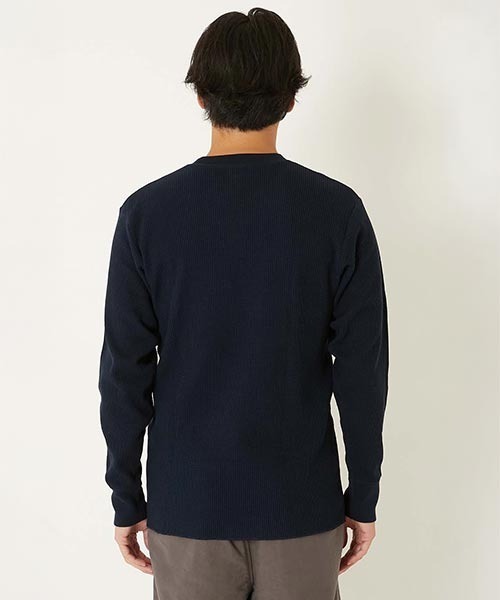 HOLLYWOOD RANCH MARKET(ハリウッドランチマーケット)の「Hanes × HRM EXCLUSIVE エンブロイダリーサーマル 2パックTシャツ(Tシャツ/カットソー・メンズ・ネイビー/ブラック・M/XL/S/XS/L)」の10枚目の写真