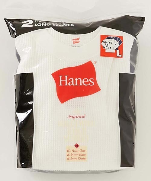 HOLLYWOOD RANCH MARKET(ハリウッドランチマーケット)の「Hanes × HRM EXCLUSIVE エンブロイダリーサーマル 2パックTシャツ(Tシャツ/カットソー・メンズ・ネイビー/ブラック・M/XL/S/XS/L)」の6枚目の写真