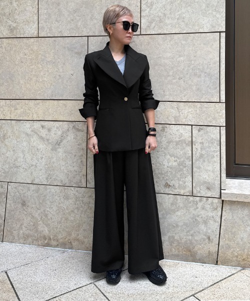 JENNE（ジェンヌ）の「２wayシルエットモダンジャケット（防シワ生地）（その他アウター・レディース・ブラック/グレー・LARGE/MEDIUM/SMALL）」の14枚目の写真