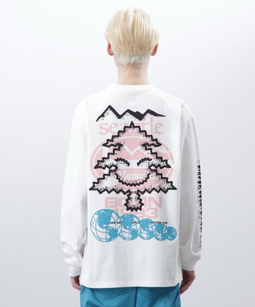 MANASTASH（マナスタッシュ）の「MANASTASH/マナスタッシュ　RE:CTN L/S TEE TREE/ロングTシャツ ツリー（Tシャツ/カットソー・メンズ・ピンク/ホワイト/ブラック・M/XL/S）」の15枚目の写真
