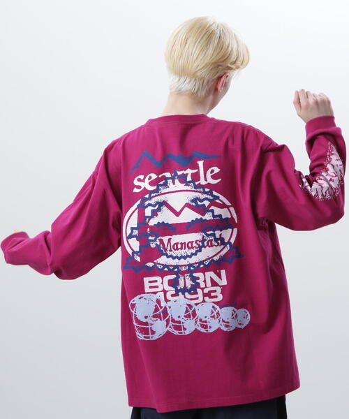 MANASTASH（マナスタッシュ）の「MANASTASH/マナスタッシュ　RE:CTN L/S TEE TREE/ロングTシャツ ツリー（Tシャツ/カットソー・メンズ・ピンク/ホワイト/ブラック・M/XL/S）」の3枚目の写真