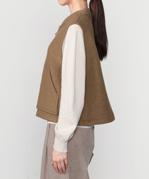 LONDON TRADITION(ロンドントラディション)の「UNFIL | 【LONDON TRADITION×UNFIL】ダブルフェイス ジップベスト WOMEN(その他アウター・レディース・ネイビー/キャメル・1)」の12枚目の写真